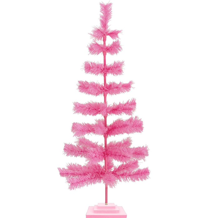 Pink Tinsel Christmas Tree