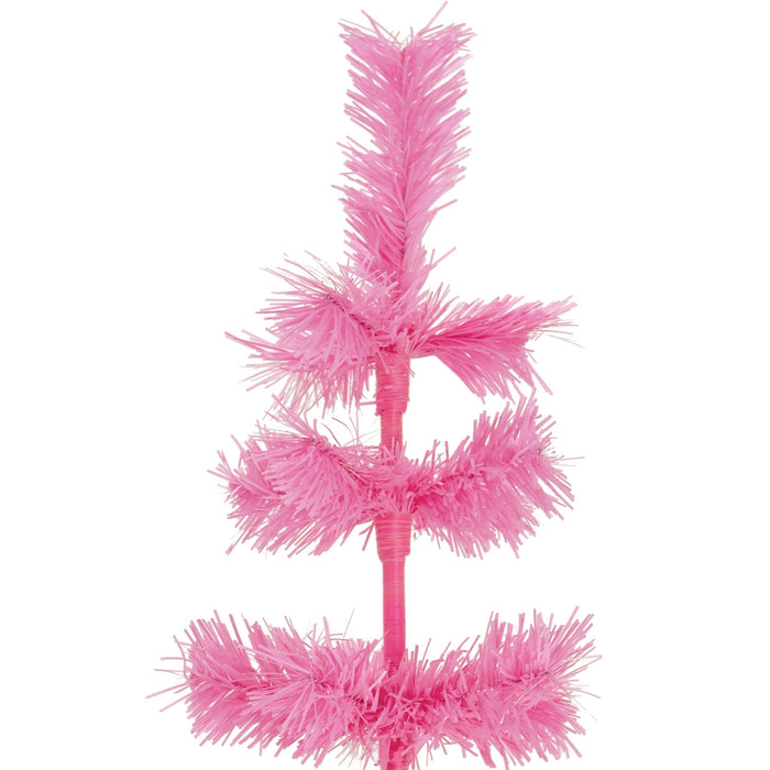 Pink Tinsel Christmas Tree