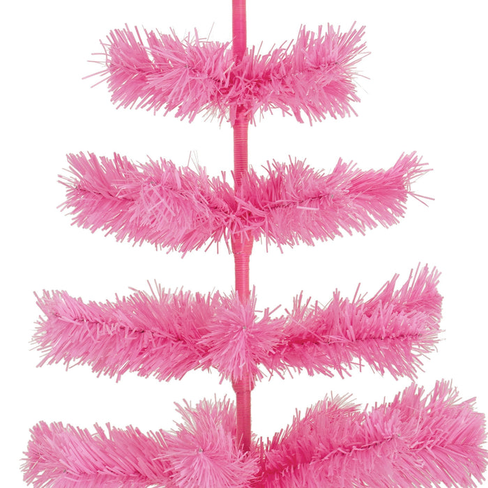 Pink Tinsel Christmas Tree