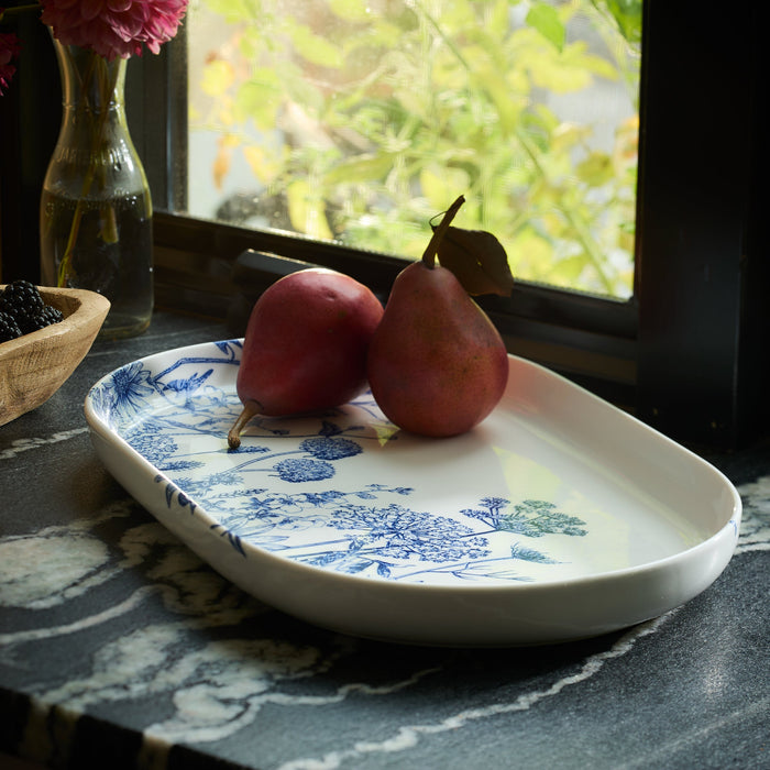 Summer Blues Large Coupe Oval Platter