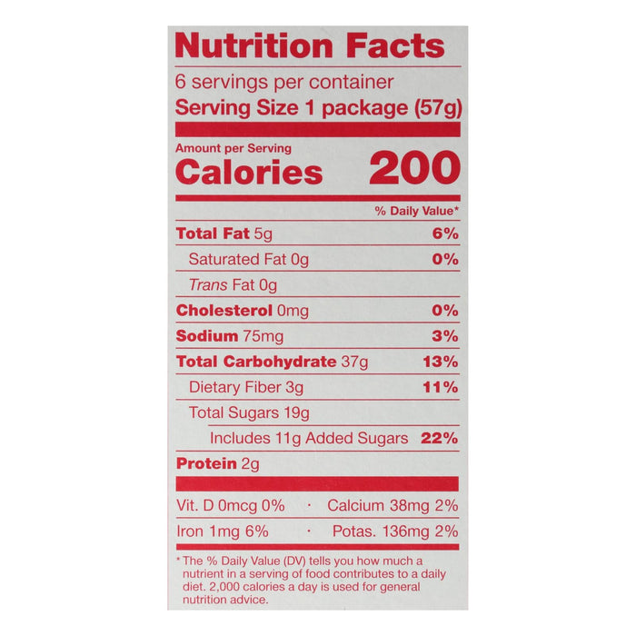 Nature's Bakery Fig Bar, Pomegranite, Gluten-Free, 6-Pack, 2 Oz. Each