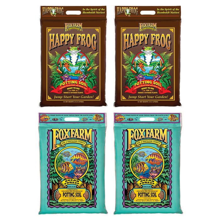 FoxFarm Happy Frog Nutrient and Ocean Forest Garden Potting Soil Mix (2 Pack)