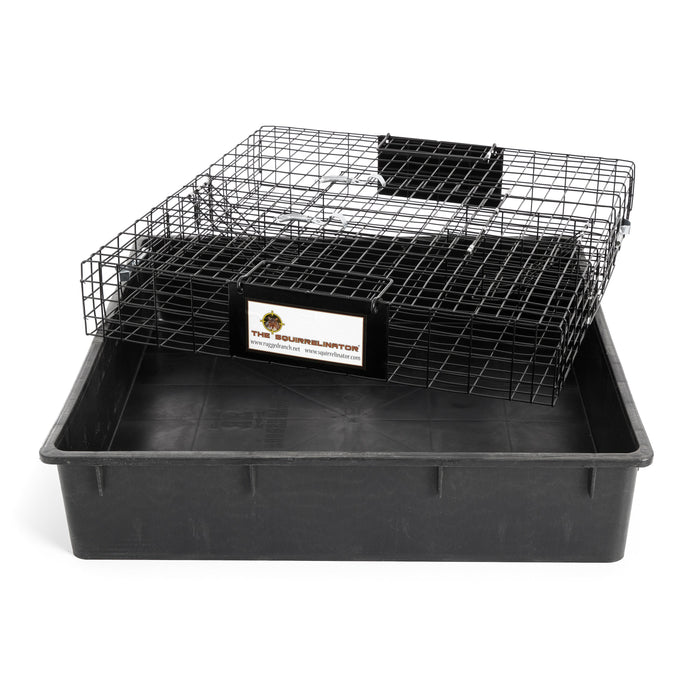 Rugged Ranch SQR Squirrelinator Live Squirrel Metal 2 Door Trap w/ Waste Pan