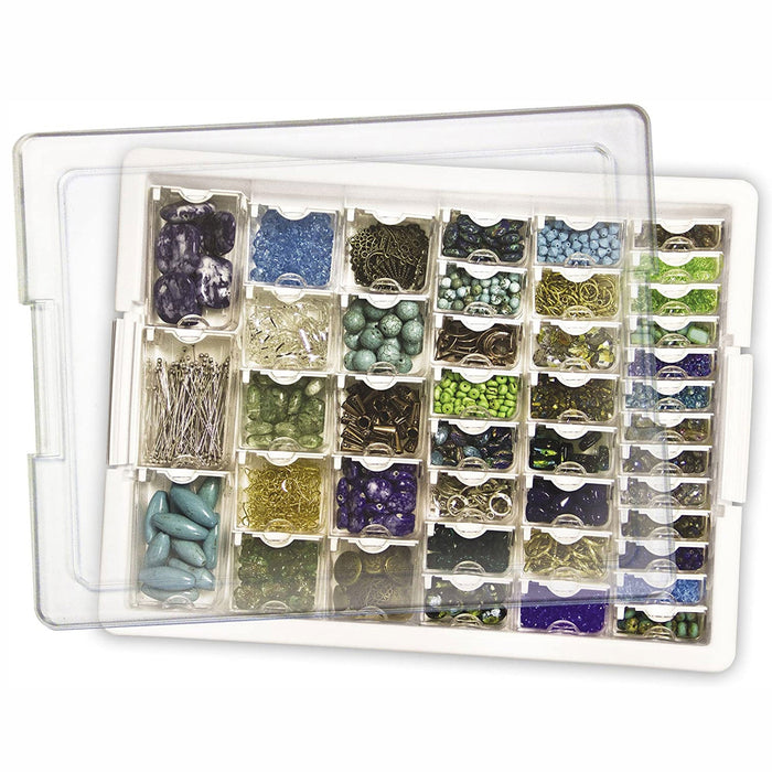 Elizabeth Ward Bead Storage Solutions 45 Piece Craft Supplies Organizer (2 Pack)