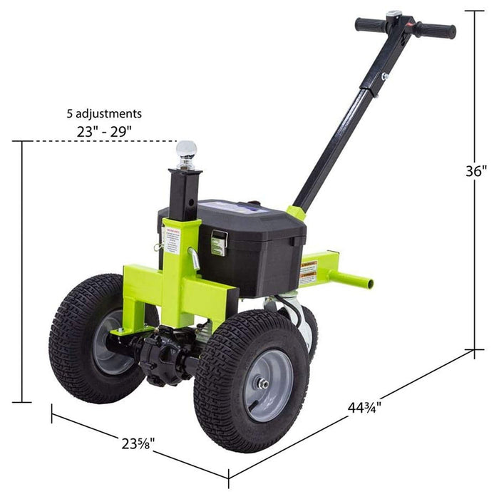 Tow Tuff TMD-35ETD8 Adjustable 3500 Lbs Capacity Electric Trailer Dolly, Green