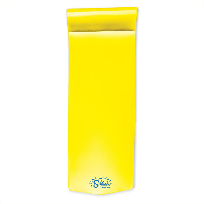 TRC Recreation Splash 1.25" Thick Foam Swimming Pool Float Lounger Mat, Yellow