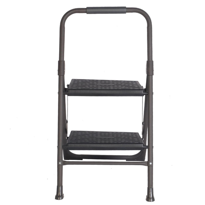 2 Step Portable Folding Ladder Step Stool with Wide Anti-Slip Pedal and Handgrip