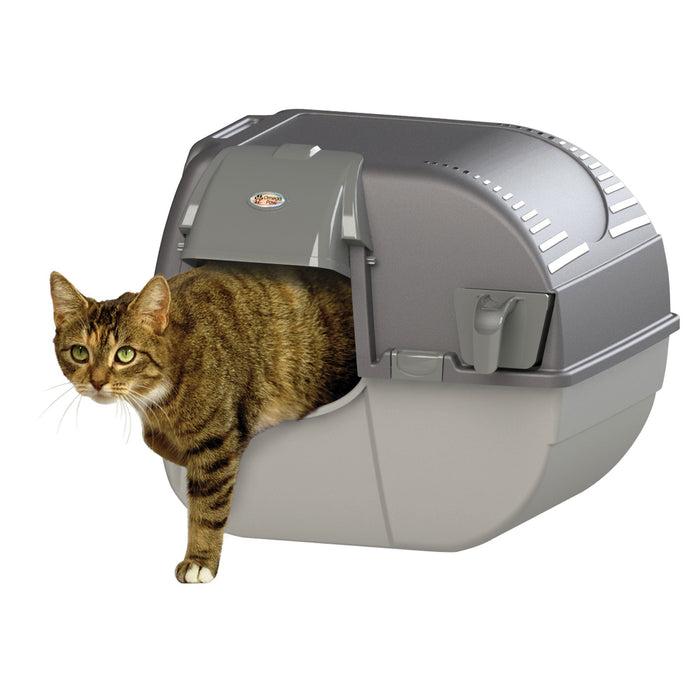 Omega Paw EZ-RA20-1 Elite Roll 'N Clean Self Cleaning Litter Box, Large, Gray