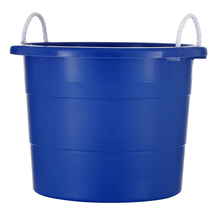 United Solutions 19 Gallon Large Plastic Utility Tub w/ Rope Handle, Blue 6 Pack