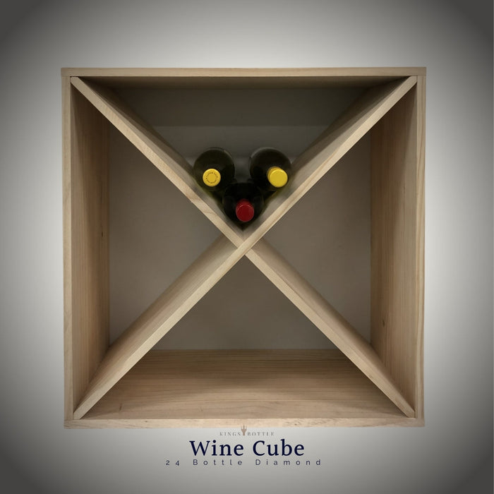 24 Bottle Compact Cross Wine Cube | 18mm Thick