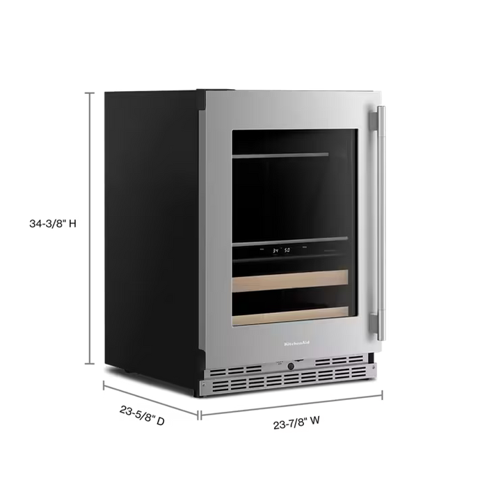 24" Beverage Center, PR Glass Door