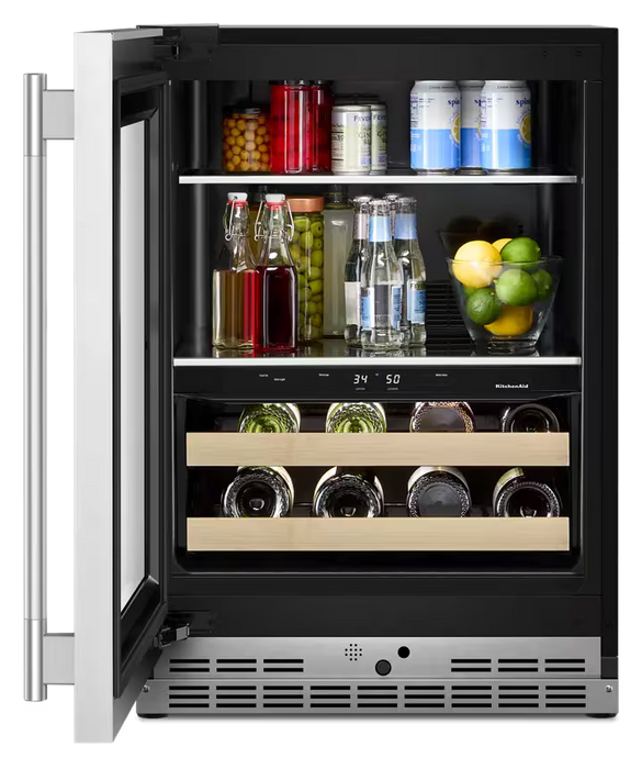 24" Beverage Center, PR Glass Door