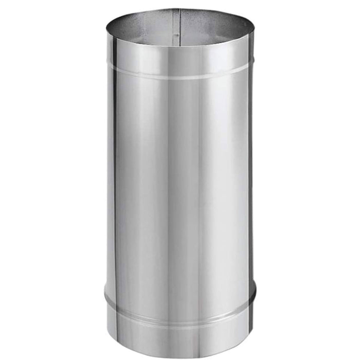 DuraVent DuraBlack 24 x 6 Inches Stainless Steel Single Wall Stove Pipe, Silver