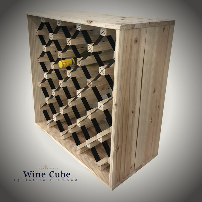 25 Bottle Diamond Cube Wine Rack