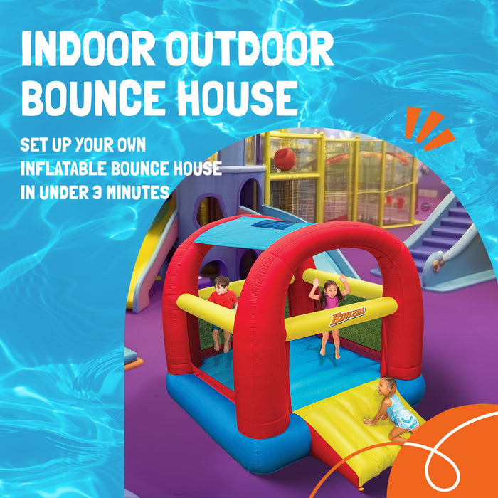 Banzai Cool Canopy Bouncer Outdoor Inflatable Slide/Shaded Backyard Bounce House