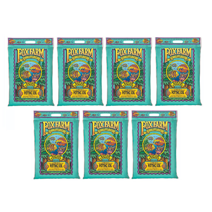 FoxFarm Ocean Forest Organic Garden Potting Soil Mix, 12 Quart Bag (7 Pack)