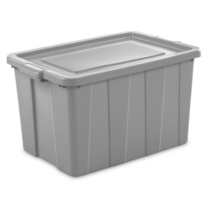 Sterilite 30 Gallon Tuff1 Storage Tote, Stackable Plastic Bin with Lid, 4 Pack