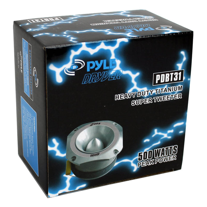 Pyle PDBT31 1.5" 500 Watt 4-Ohm Heavy Duty Titanium Super Car Audio Tweeter