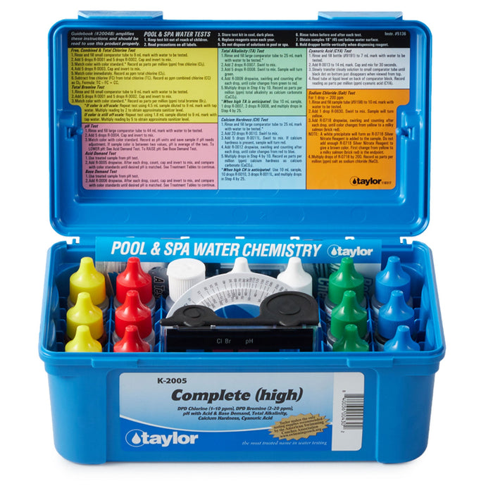 Taylor K2005 Swimming Pool Chlorine Bromine Alkalinity Hardness pH DP Test Kit