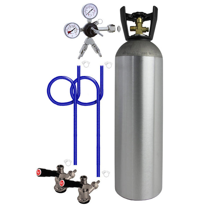 Dual Tap Direct Draw Kit with 15 lb. CO2 Tank