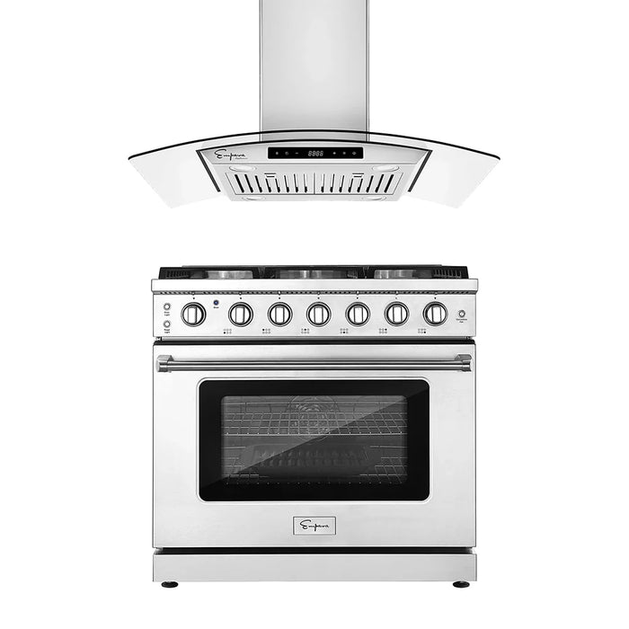 2 PCS / 36" Gas Range & 36" Range Hood-36RH09 & 36GR11