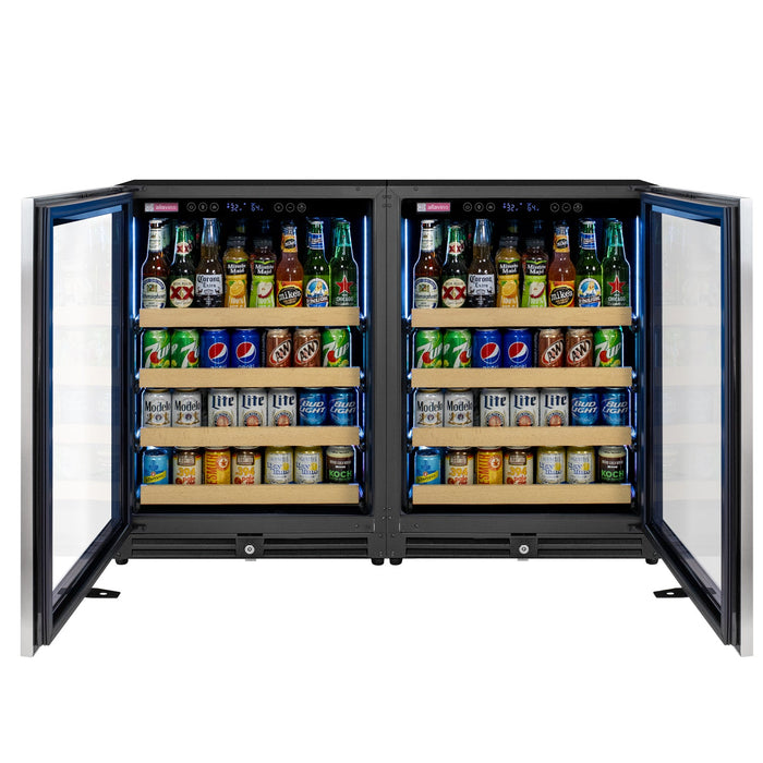 Reserva Series Stainless Steel Side-by-Side Beverage Center