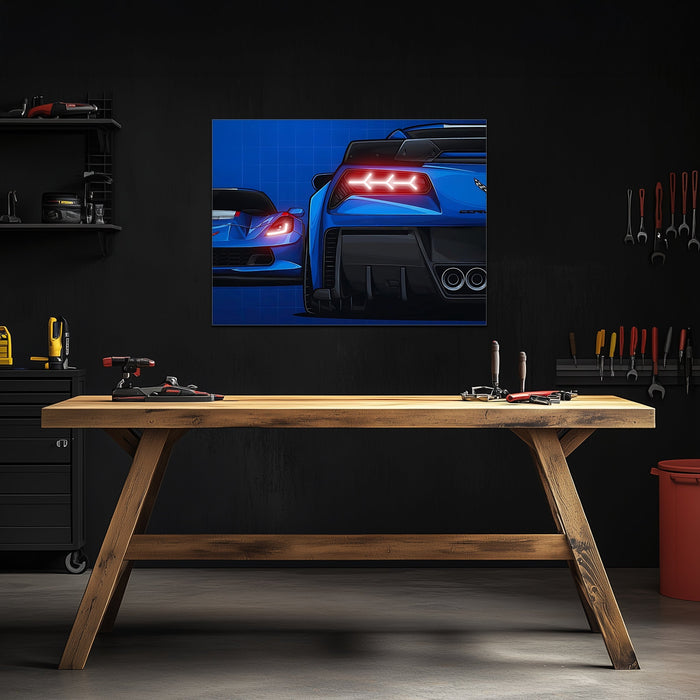 Car light up sign, Car neon light sign, Car wall art lighted, Car led wall decor, Car led sign, Garage neon sign, Neon painting art For Man - UvCar35