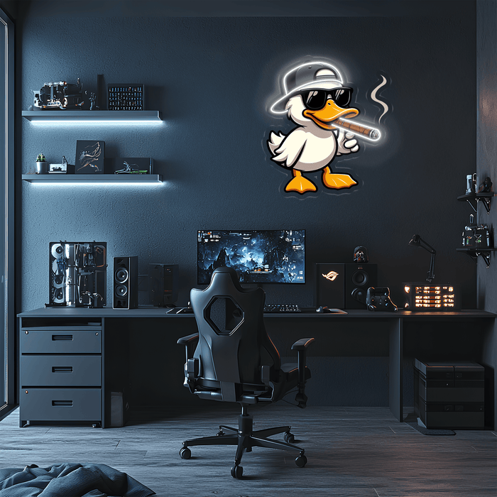 Cool Duck Plexiglass Neon Art, Duck Neon Sign, Neon Light Sign, Neon Wall Art, Neon Sign, Neon Light Sign, Neon Gifts, Gamer Gifts
