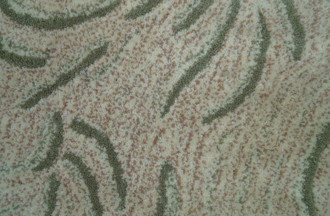 Hand Tufted Beige Animal Tiger 2x3 Wool Area Rug