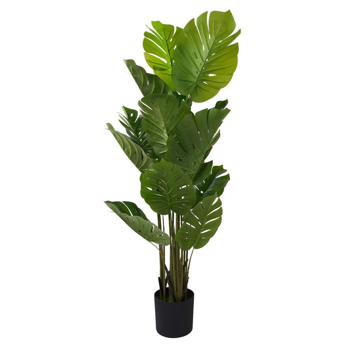 5ft Artificial Monstera Deliciosa Plant with 15 Decorative Leaves Faux Plant with Pot