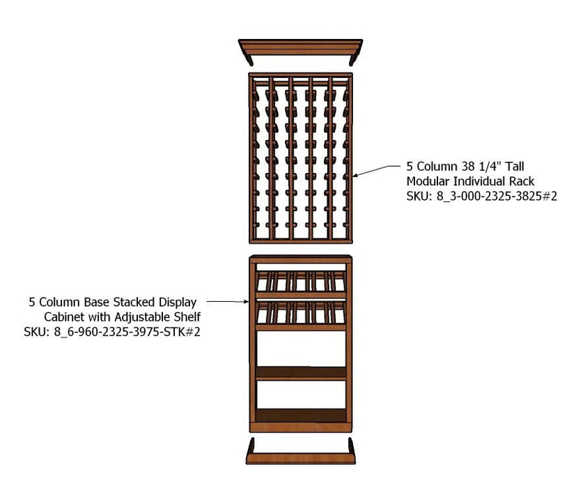 2 Foot Wine Cellar Storage System | 75 Bottle Capacity