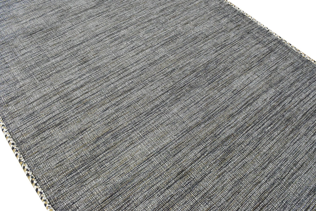 Hand Woven Flatweave Contemporary Gray Wool Area Rug
