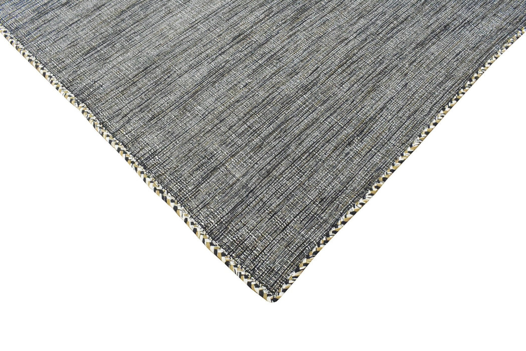 Hand Woven Flatweave Contemporary Gray Wool Area Rug