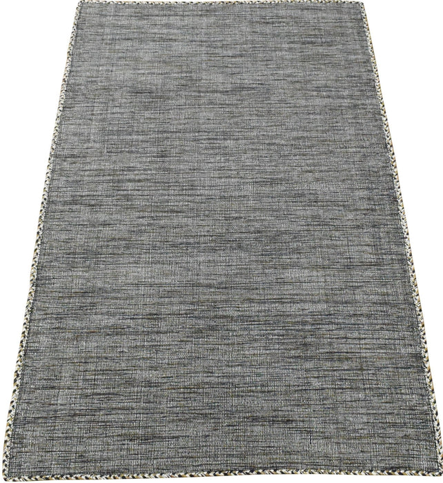 Hand Woven Flatweave Contemporary Gray Wool Area Rug