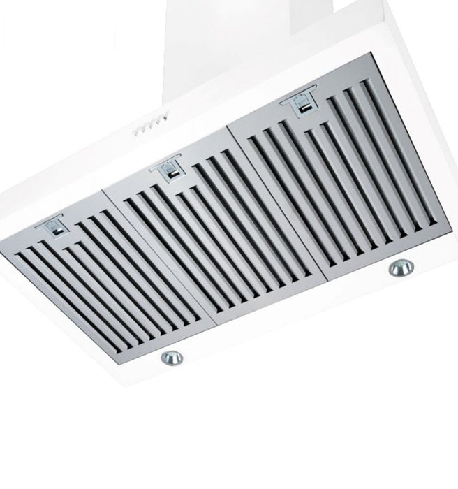 Hallman Seng Ventilation Hood 30-Inch Wall Mount with Chrome Trim