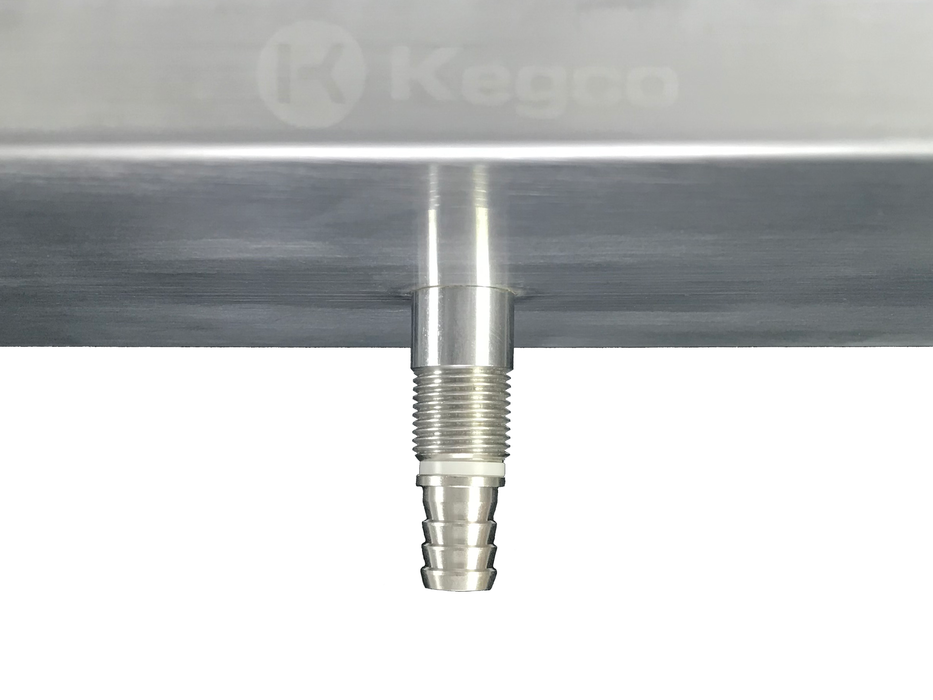 Kegco 16" x 10" Surface Mount Drip Tray 3" Column Cut-Out with Drain