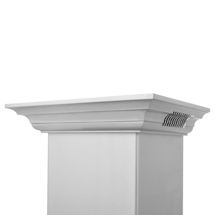 ZLINE 30" CrownSound Ducted Vent Wall Mount Range Hood in Stainless Steel with Built-in Bluetooth Speakers, KNCRN-BT-30