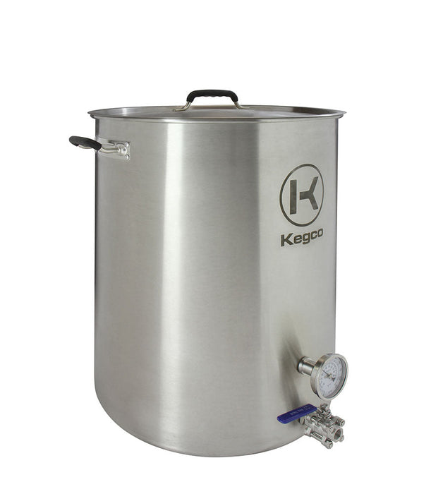 30 Gallon Brew Kettle with Thermometer and 3-Piece Ball Valve