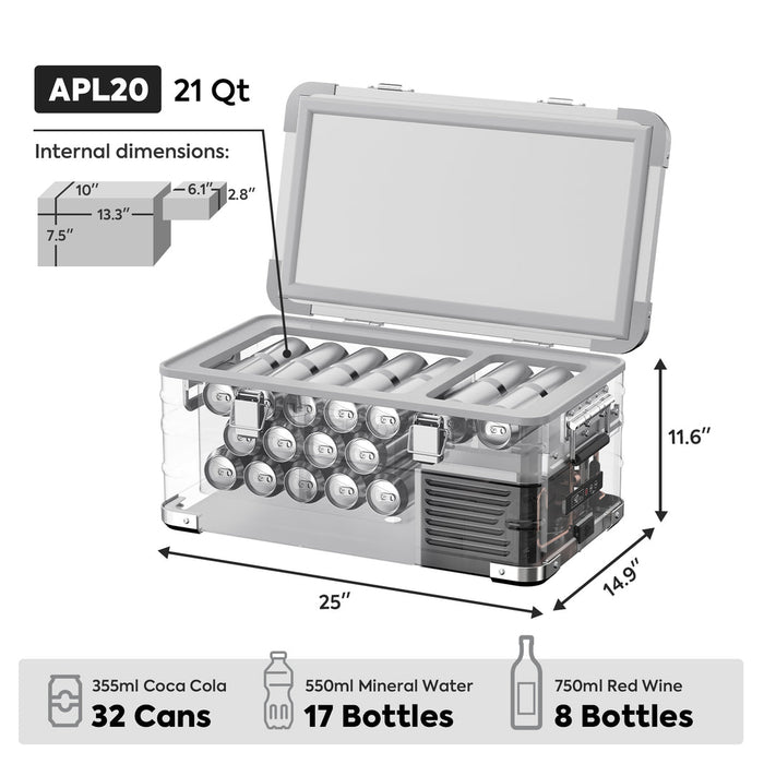 APL20 Light Duty Aluminum Freezer Single Zone | ICECO | 20 LT