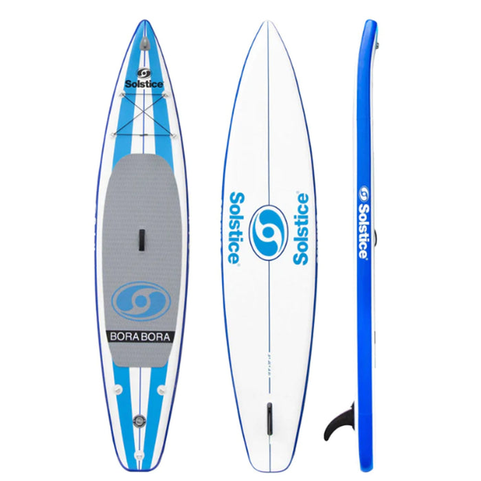 Solstice BoraBora SUP Board 12.6ft Inflatable Touring Stand-Up Paddle Board Blue