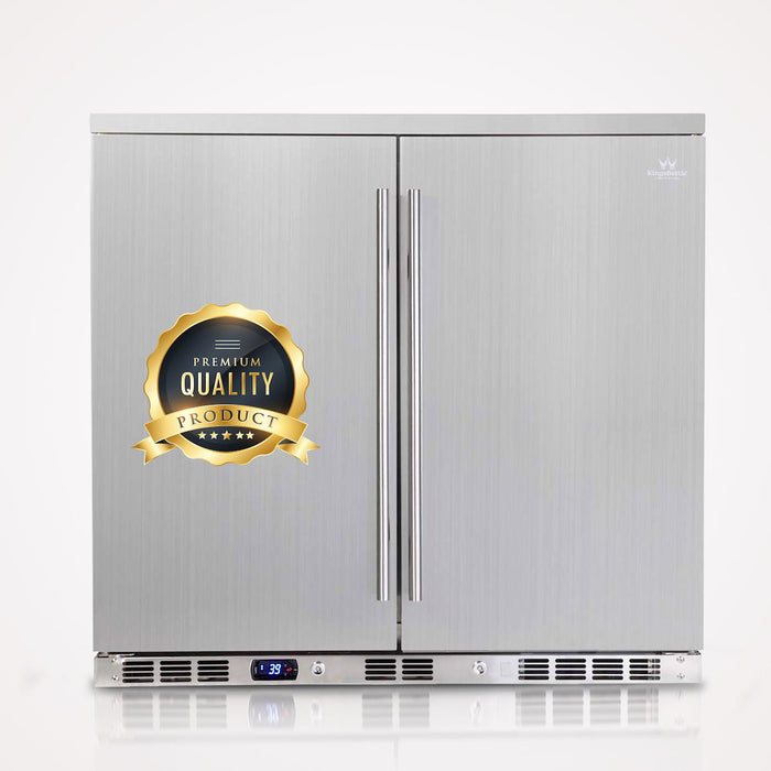 36 Inch Outdoor Beverage Refrigerator 2 Door For Home