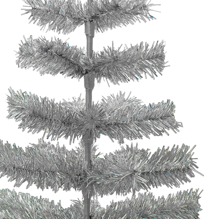 Silver Tinsel Christmas Tree