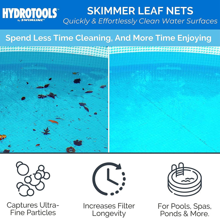 HYDROTOOLS by Swimline Leaf Debris Extra Deep Mesh Skimmer Net for Pool or Pond