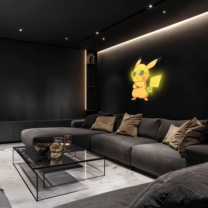 Pikachu Neon Sign, Uv Print Neon, Pokemon Wall Decor, Uv Print Neon Sign,Neon Light,Neon Wall Art, Neon Sign,Neon Light Sign,Neon Gifts