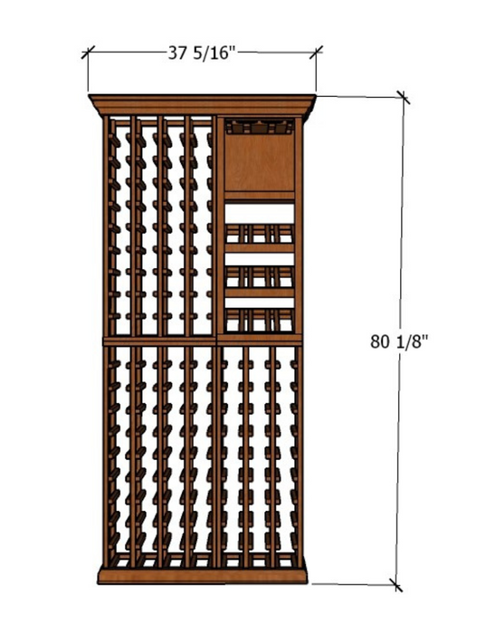 3 Foot Wine Cellar - 131 Bottle Capacity