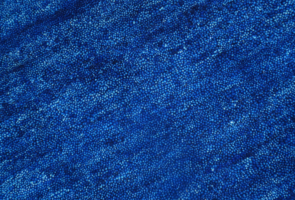 Custom Made Solid Modern Blue Hand Tufted thick Wool Area Rug