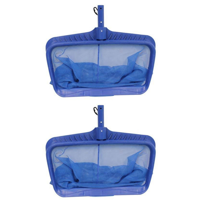 Swimline Hydro Tools Heavy Duty Attachable Deep Bag Leaf Rake Pool Net (2 Pack)