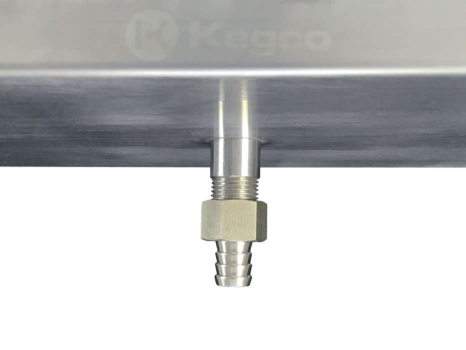 Kegco 16" x 10" Surface Mount Drip Tray 3" Column Cut-Out with Drain