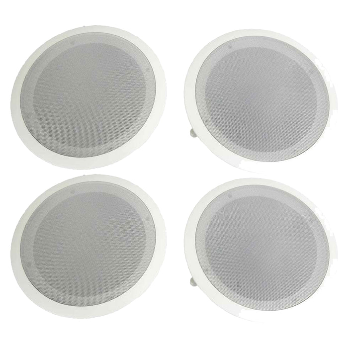 Pyle Home PDIC Series 8" 250W Round Flush Mount Wall Ceiling Speakers (4 Pack)