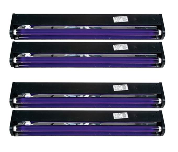 4 AMERICAN DJ BLACK-24BLB 24" UV Black Pro Blacklight Dorm Party Light Fixtures